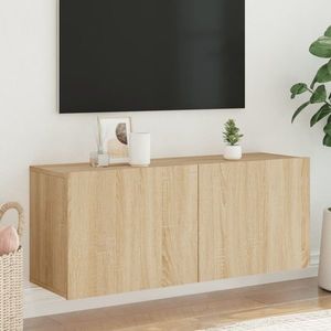 vidaXL Comodă TV de perete, stejar sonoma, 100x30x41 cm imagine