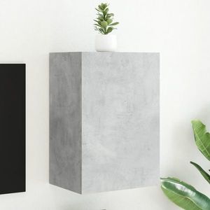 vidaXL Comodă TV de perete, gri beton, 40, 5x30x60 cm, lemn prelucrat imagine