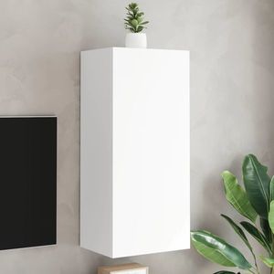vidaXL Comodă TV de perete, alb, 40, 5x30x90 cm, lemn prelucrat imagine