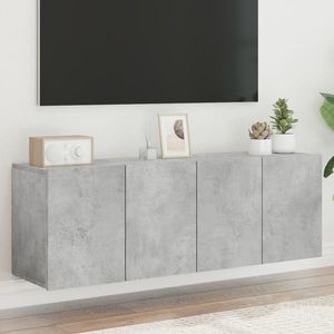 vidaXL Comodă TV de perete, 2 buc. gri beton, 60x30x41 cm imagine