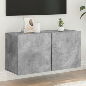 vidaXL Comodă TV de perete, gri beton, 80x30x41 cm imagine