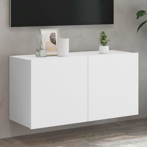 vidaXL Comodă TV de perete, alb, 80x30x41 cm imagine