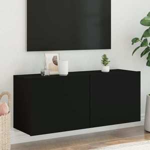 vidaXL Comodă TV de perete, negru, 100x30x41 cm imagine