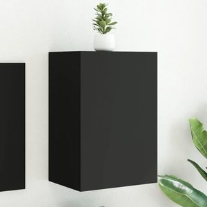 vidaXL Comodă TV de perete, negru, 40, 5x30x60 cm, lemn prelucrat imagine