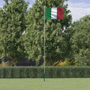 vidaXL Steag Italia și stâlp din aluminiu, 6, 23 m imagine