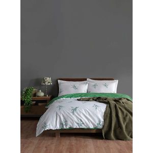Lenjerie de pat pentru o persoana (FR), Meltem - Green, Primacasa by Türkiz, Bumbac Ranforce imagine