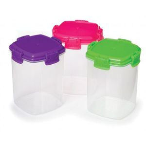 Set 3 cutii alimente plastic colorat Sistema Knick Knack To Go 138 ml imagine