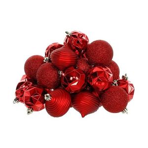 Set de ornamente de Crăciun 30 buc. roșii imagine