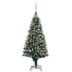 vidaXL Pom de Crăciun artificial cu zăpadă, verde, 180 cm, PVC & PE imagine