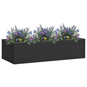 vidaXL Cutie pentru flori de birou, antracit, 90x40x23 cm, oțel imagine
