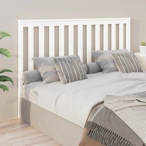 vidaXL Tăblie de pat, alb, 166x6x101 cm, lemn masiv de pin imagine