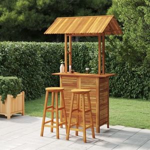vidaXL Set mobilier de bar de grădină, 3 piese, lemn masiv de acacia imagine