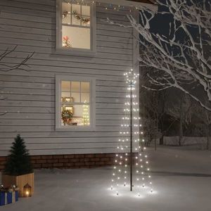 vidaXL Brad de Crăciun, 108 LED-uri alb rece, 180 cm, cu țăruș imagine