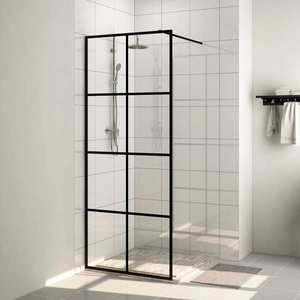 vidaXL Paravan de duș walk-in negru 80x195 cm sticlă ESG transparentă imagine