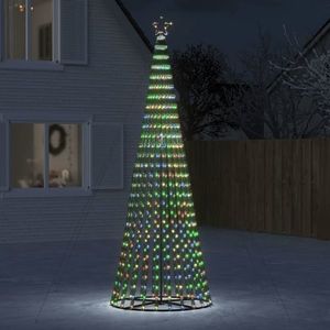 vidaXL Con de lumină brad de Crăciun cu 688 LED-uri, multicolor 300 cm imagine