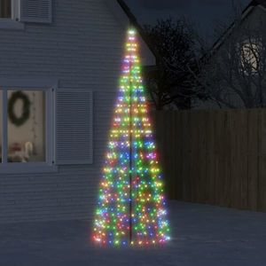 vidaXL Lumină brad de Crăciun pe catarg 550 LED-uri multicolor 300 cm imagine