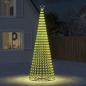 vidaXL Con de lumină brad de Crăciun, 688 LED-uri, alb cald, 300 cm imagine