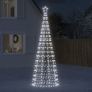 vidaXL Lumină brad de Crăciun cu țăruși 570 LED-uri, alb rece, 300 cm imagine