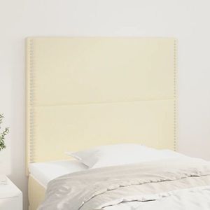 vidaXL Tăblii de pat, 2 buc., crem, 80x5x78/88 cm, piele ecologică imagine