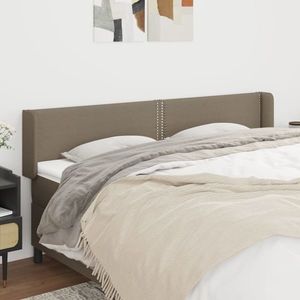 vidaXL Tăblie de pat cu aripioare gri taupe 183x16x78/88 cm textil imagine