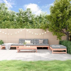 vidaXL Set mobilier relaxare de grădină, 5 piese, lemn masiv douglas imagine