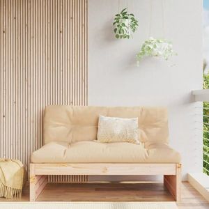 vidaXL Canapea de mijloc de grădină, 120x80 cm, lemn masiv pin imagine