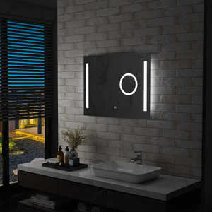 vidaXL Oglindă cu LED de perete de baie, cu senzor tactil, 80 x 60 cm imagine