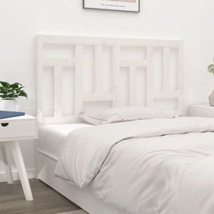 vidaXL Tăblie de pat, alb, 140, 5x4x100 cm, lemn masiv de pin imagine