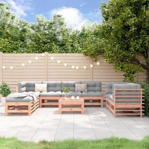 vidaXL Set mobilier de grădină, 9 piese, lemn masiv douglas imagine