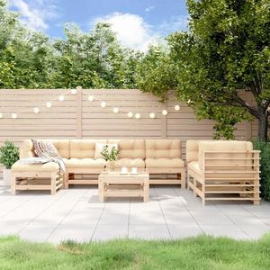 vidaXL Set mobilier de grădină din 8 piese, lemn masiv de pin imagine