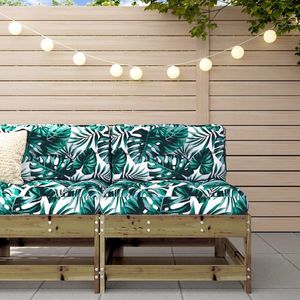 vidaXL Canapea de mijloc pentru grădină, lemn de pin impregnat imagine