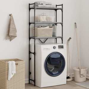 vidaXL Dulap mașină de spălat, gri sonoma, 67x25x163 cm lemn prelucrat imagine