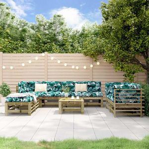 vidaXL Set mobilier de grădină, 9 piese, lemn de pin tratat imagine