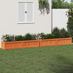 vidaXL Jardiniere de grădină, 2 buc., maro ceruit, lemn masiv de pin imagine