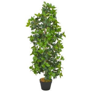 vidaXL Plantă artificială dafin cu ghiveci, verde, 120 cm imagine