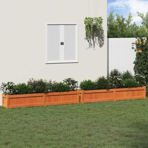 vidaXL Jardiniere de grădină, 2 buc., maro ceruit, lemn masiv de pin imagine
