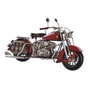 Macheta motocicleta din metal rosu 27x11x16 cm imagine
