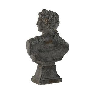 Statueta bust Caesar din fibra de sticla gri 36x18x58.5 cm imagine