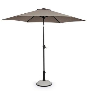 Umbrela pentru gradina/terasa Kalife, Bizzotto, Ø270 cm, stalp Ø36/38 mm, aluminiu/poliester, grej imagine