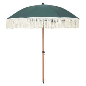 Umbrela pentru gradina/terasa Arrah, 180x200 cm, aluminiu/otel, natur/verde/alb imagine