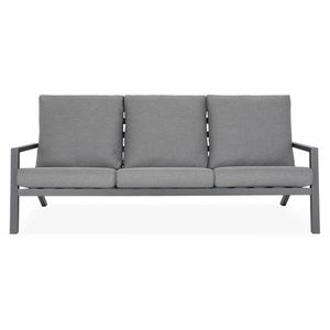 Canapea 3 locuri pentru exterior Lazy, 205x98x79 cm, aluminiu, antracit/gri imagine