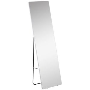 HOMCOM Oglinda de toaleta, suspendata sau inclinata, din aliaj de aluminiu, argintiu imagine