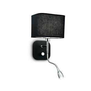 Ideal lux - Aplică perete 1xE14/40W/230V + LED/1W/230V negru imagine