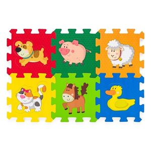 Puzzle Plastica din spumă, cu animale, 6 buc. imagine