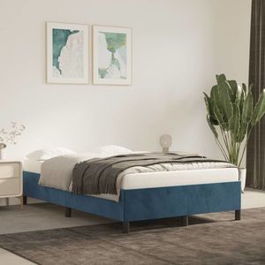 vidaXL Cadru de pat, albastru închis, 120x200 cm, catifea imagine