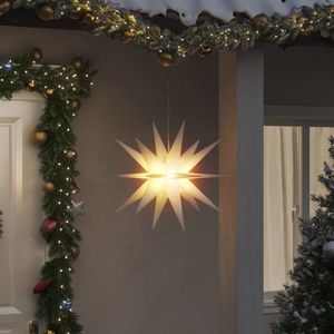 vidaXL Lumină de Crăciun cu LED, alb, 57 cm, pliabil imagine