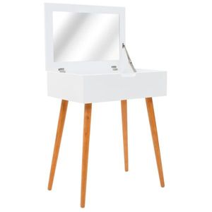 vidaXL Masă de toaletă cu oglindă, MDF, 60 x 40 x 75 cm imagine