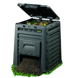 Ladă compost grădină Keter Eco negru, 320 l, 65 x 65 x 75 cm imagine