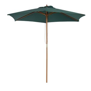 Umbrela din Lemn Outsunny, verde, Ø2.5m | Aosom RO imagine