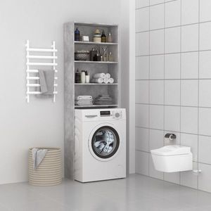 vidaXL Dulap mașină de spălat, gri beton, 64x24x190 cm imagine